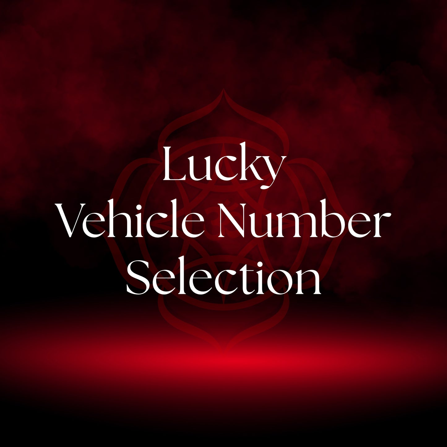 Lucky Vehicle Number Selection
